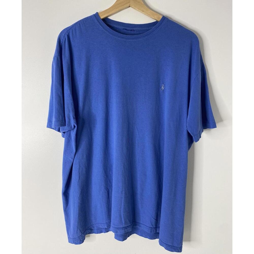 Vintage Polo Ralph Lauren Cotton Short Sleeve T Shirt Men's XL Blue